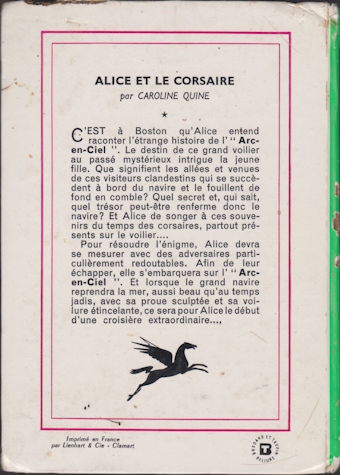 Dos de couverture Alice et le corsaire