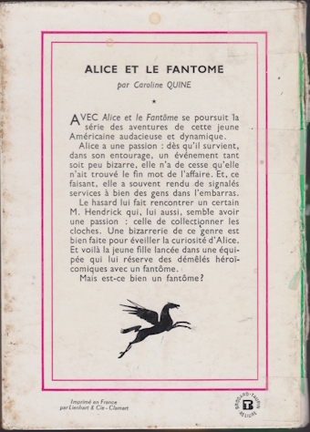 Dos de couverture Alice et le fantôme