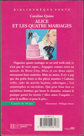 Dos de couverture Alice et les quatre mariages