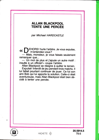 Dos de couverture Allan Blackpool Tente une percée