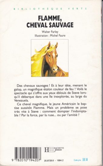Dos de couverture Flamme : cheval sauvage