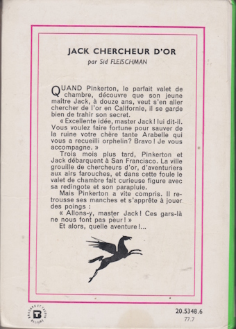 Dos de couverture Jack chercheur d’or