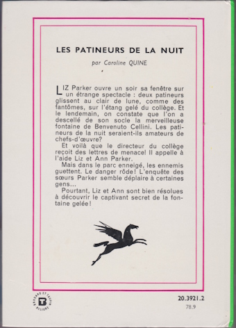 Dos de couverture Les patineurs de la nuit