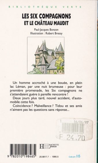 Dos de couverture Les six compagnons et le château maudit