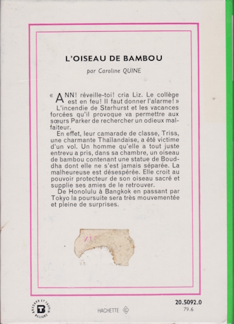 Dos de couverture L’oiseau de bambou