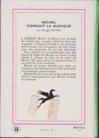 Dos de couverture Michel connait la musique