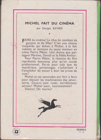 Dos de couverture Michel fait du cinéma