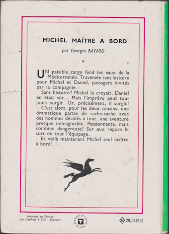 Dos de couverture Michel Maître à bord