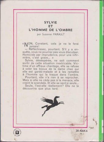 Dos de couverture Sylvie et l’homme de l’ombre