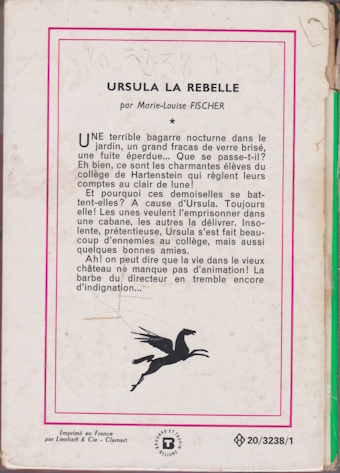 Dos de couverture Ursula la rebelle