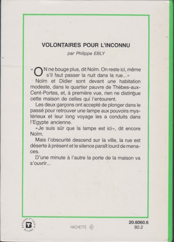 Dos de couverture Volontaires pour l’inconnu