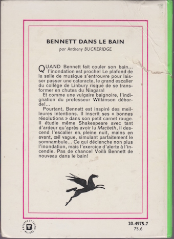 Dos de couverture Bennett dans le bain