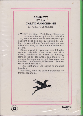 Dos de couverture Bennett et la cartomancienne