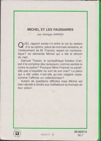 Dos de couverture Michel et les faussaires