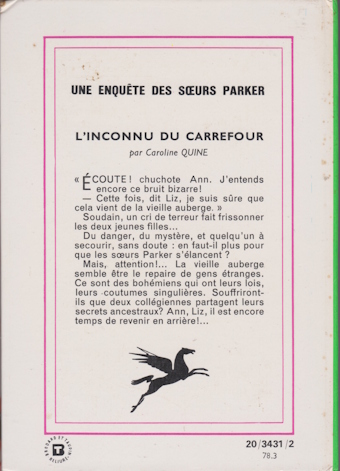 Dos de couverture L’inconnu du carrefour