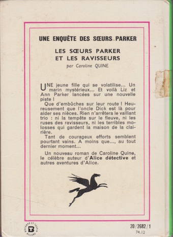 Dos de couverture Les sœurs Paker est les ravisseurs