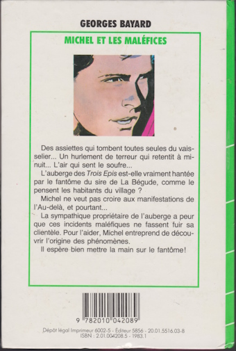 Dos de couverture Michel et les maléfices