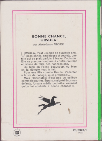 Dos de couverture Bonne chance, Ursula !