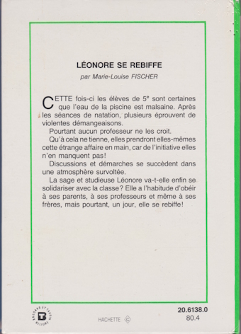 Dos de couverture Léonore se rebiffe