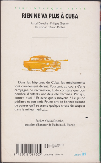 Dos de couverture Rien ne va plus à CUBA