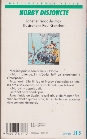 Dos de couverture Norby disjoncte