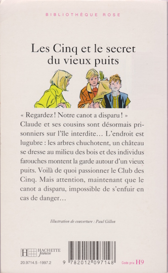 Dos de couverture Les Cinq et le secret du vieux puits