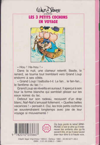 Dos de couverture Les 3 petits cochons en voyage