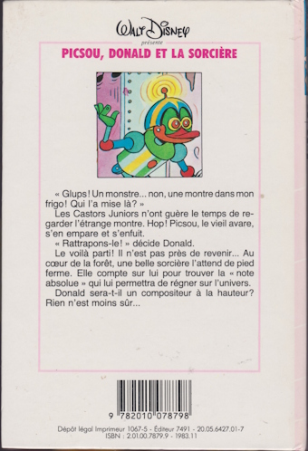 Dos de couverture Picsou, Donald et la sorcière