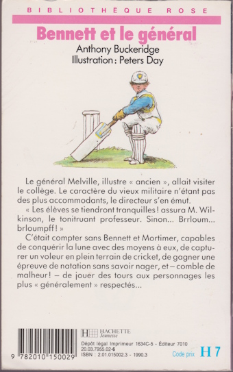 Dos de couverture Bennett et le général