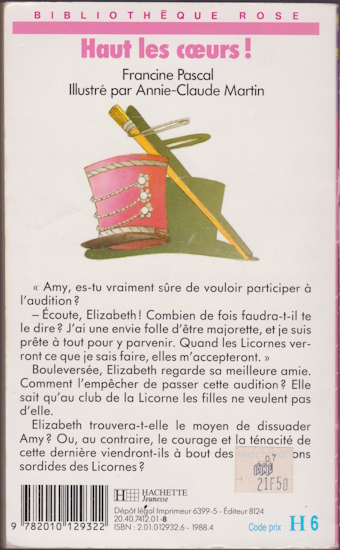 Dos de couverture Haut les cœurs