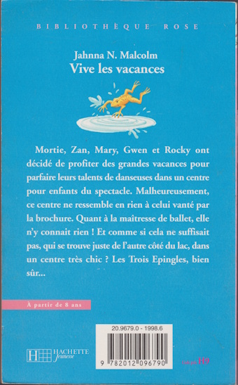 Dos de couverture Vive les vacances