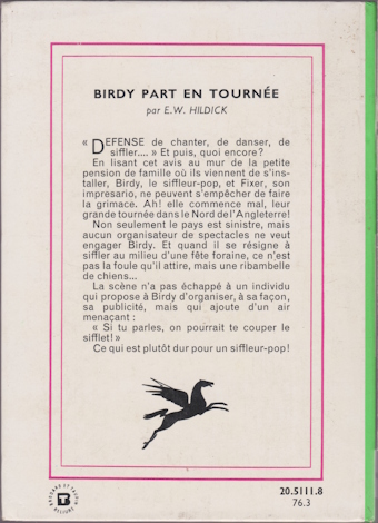Dos de couverture Birdy part en tournée