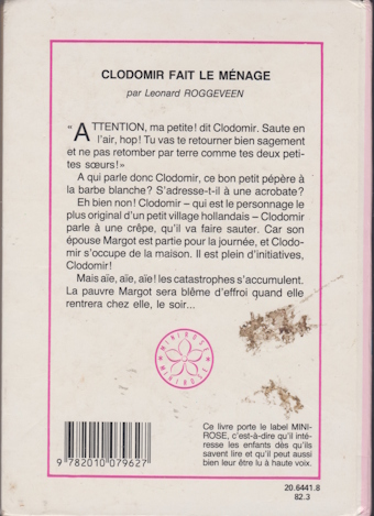 Dos de couverture Clodomir fait le ménage