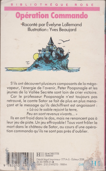 Dos de couverture Opération Commando