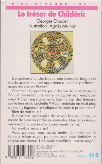 Dos de couverture Le trésor de Childéric