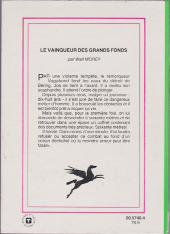 Dos de couverture Le vainqueur des grands fonds