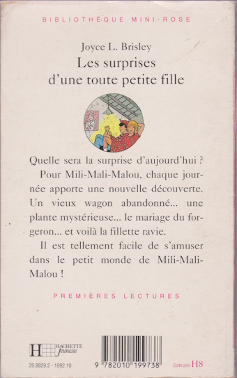 Dos de couverture Les surprises d’une toute petite fille