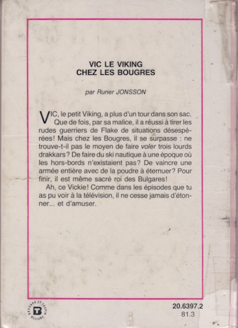 Dos de couverture Vic le Viking chez les Bougres