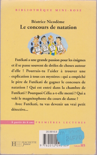 Dos de couverture Le concours de natation