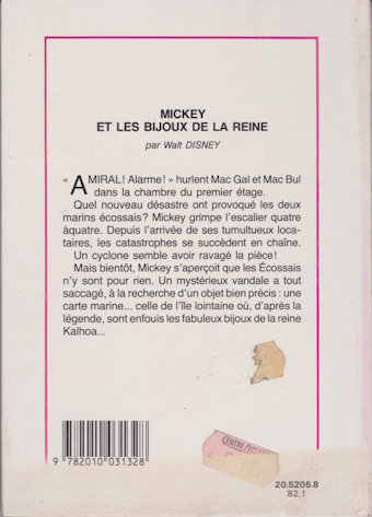 Dos de couverture Mickey et les bijoux de la reine