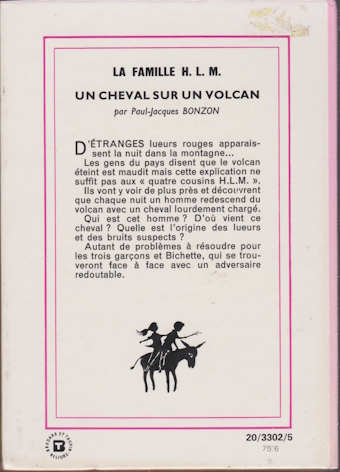 Dos de couverture Un cheval sur un volcan