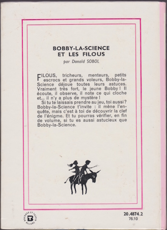 Dos de couverture Bobby-la-Science et les filous