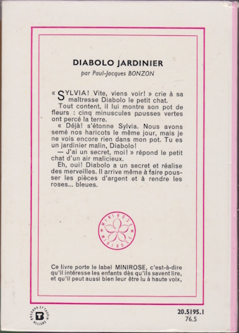 Dos de couverture Diabolo jardinier