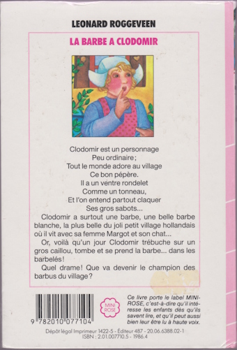 Dos de couverture La barbe à Clodomir