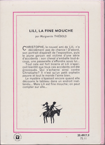 Dos de couverture Lili la fine mouche