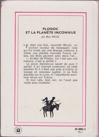 Dos de couverture Plodoc et la planète inconnue