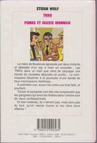 Dos de couverture Punks et fausse monnaie