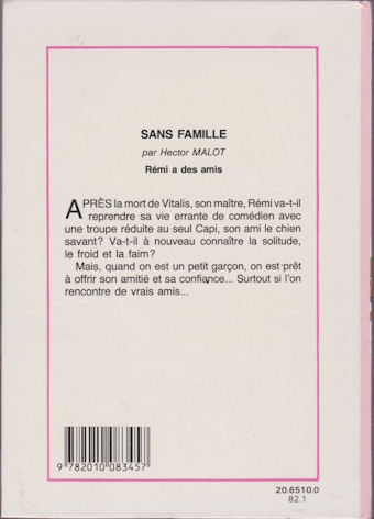 Dos de couverture Rémi a des amis Dos de couverture Rémi a des amis