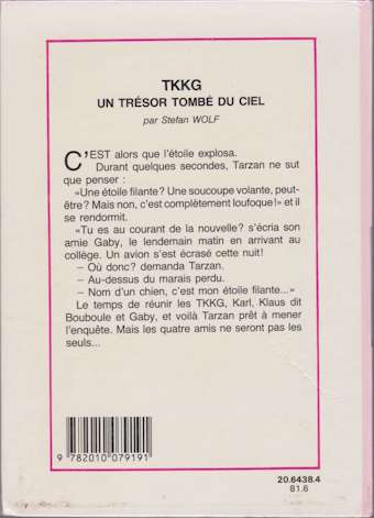 Dos de couverture Un trésor tombé du ciel