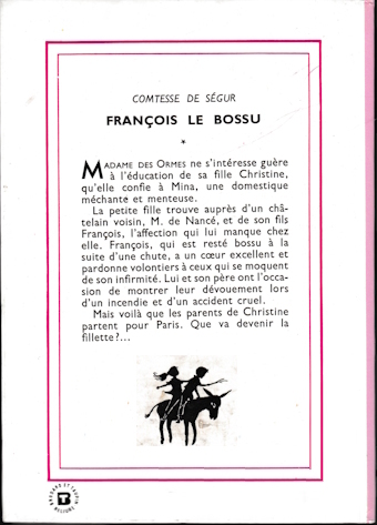 Dos de couverture François le Bossu